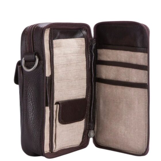Brando Kudu Leather 2275 Gents Organiser brown interior2 jpg