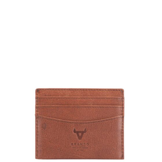Brando Kudu Leather Card Wallet 7331 Copper Brown Rear