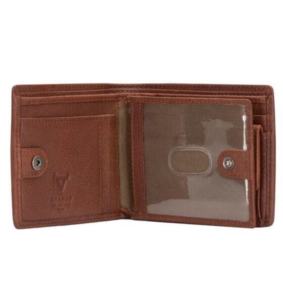 Brando Kudu Leather Wallet 7335 Copper Brown Inner