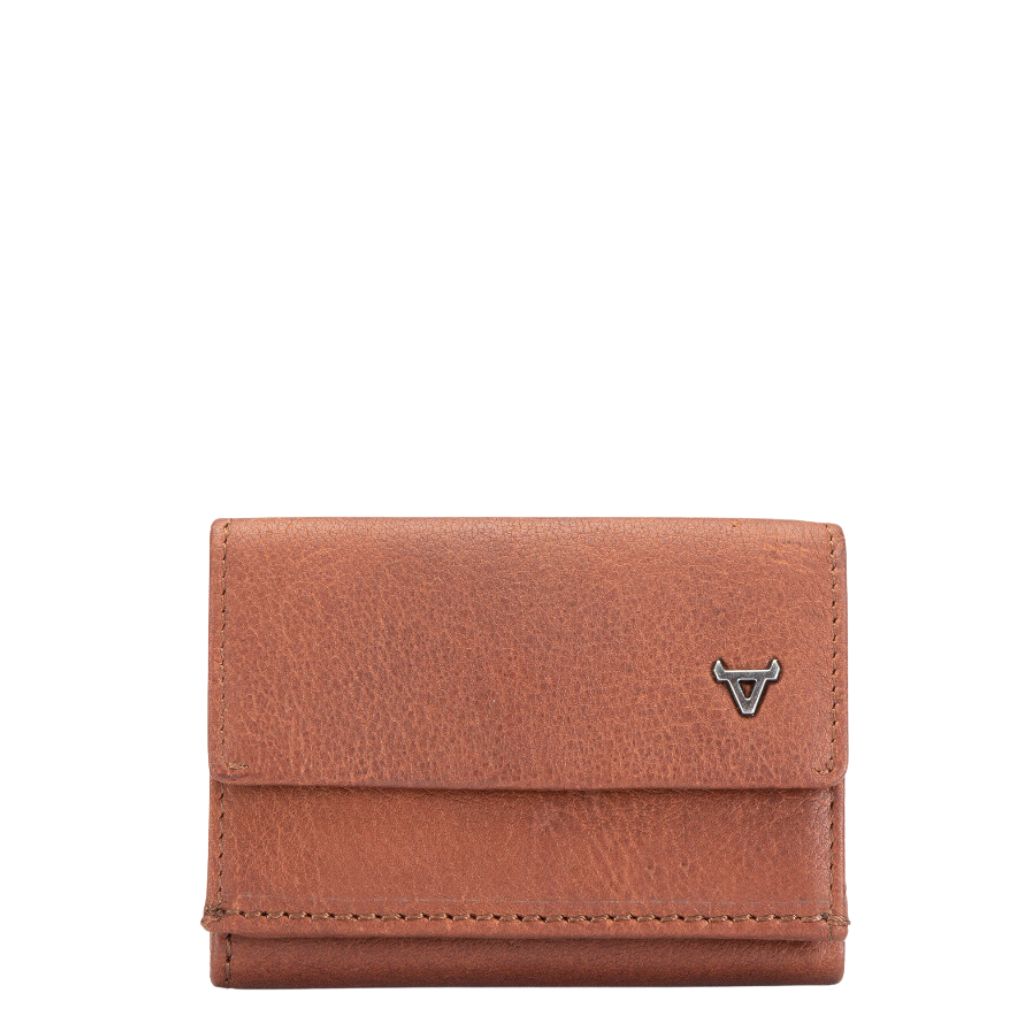 Brando Kudu Leather 7332 Folding Wallet Copper Brown Front