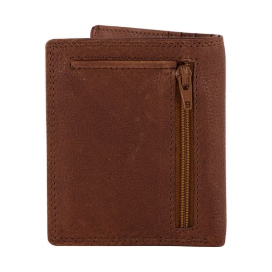 Brando Vintage Leather Brown Card Slim Wallet 2002 back jpg