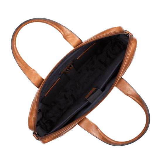 Brando Winchester 1005 Slim leather briefcase Mbrown interior png