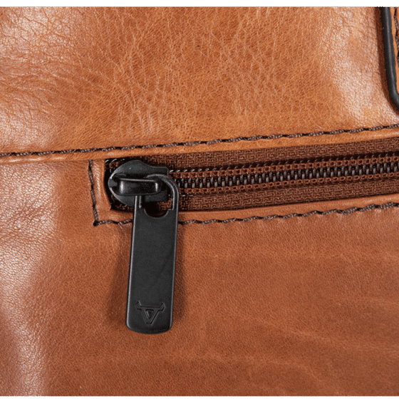 Brando Winchester 1005 Slim leather briefcase Mbrown zipper png