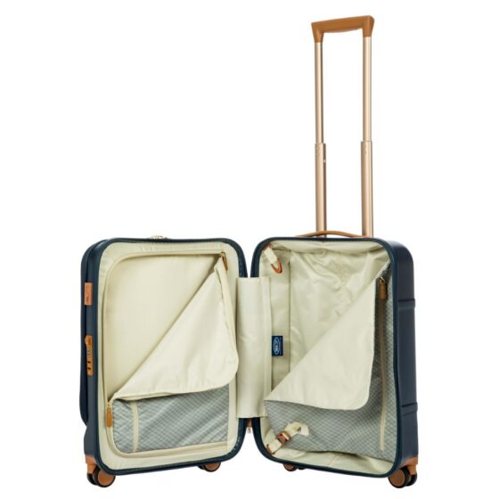 Brics Bellagio 55cm Carry On Front Organiser Pocket Blue Interior2