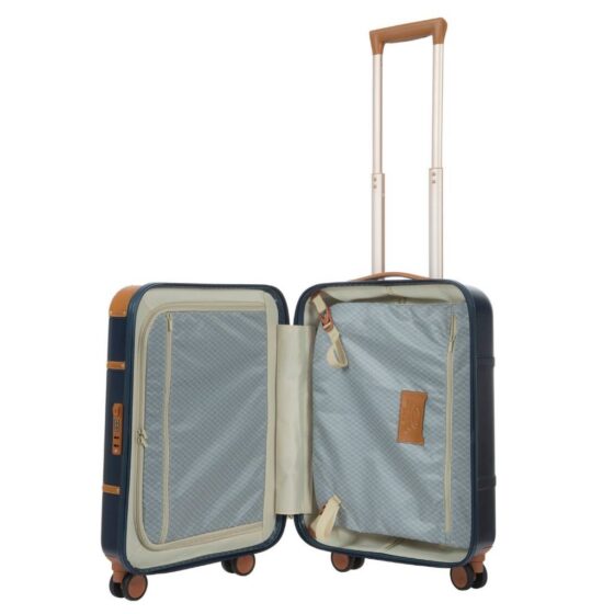 Brics Bellagio Spinner Luggage BGB28301 55cm blue interior1 jpg