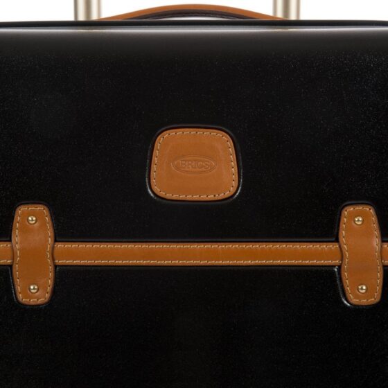 Brics Bellagio Spinner Luggage Black Trim DEtail Leather jpg
