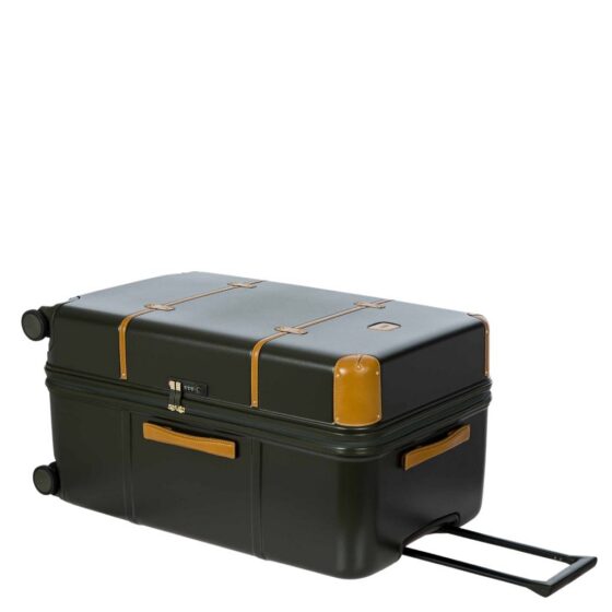 Brics Bellagio Trunk spinner Luggage 28316 80cm olive flat down jpg
