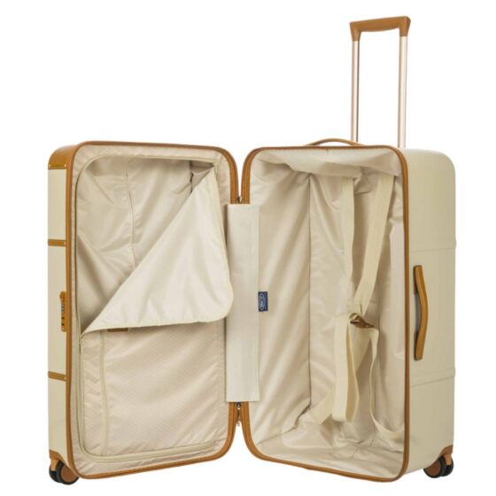 Brics Bellagio Trunk Spinner Luggage 28316 Cream 80cm Interior