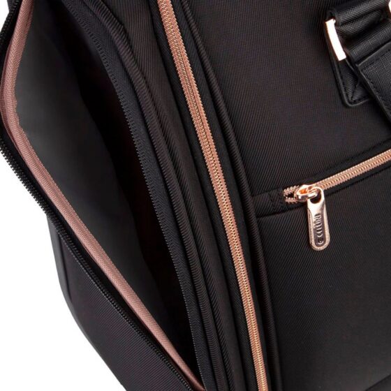 Cellini Allure Ladies Mobile Business Trolley 46539 Black Zip Detail