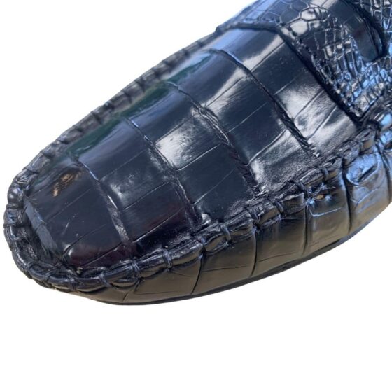 Cavalli Crocodile Unisex Drivers Shoe Black detail jpg