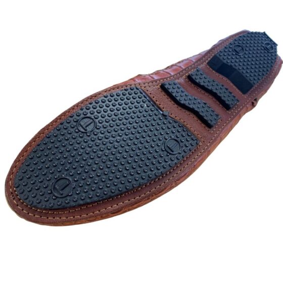 Cavalli Crocodile Unisex Drivers Shoe Cognac sole jpg