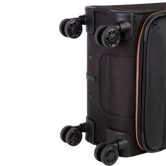 Cellini Allure Spinner Luggage Black 465 55cm Wheels