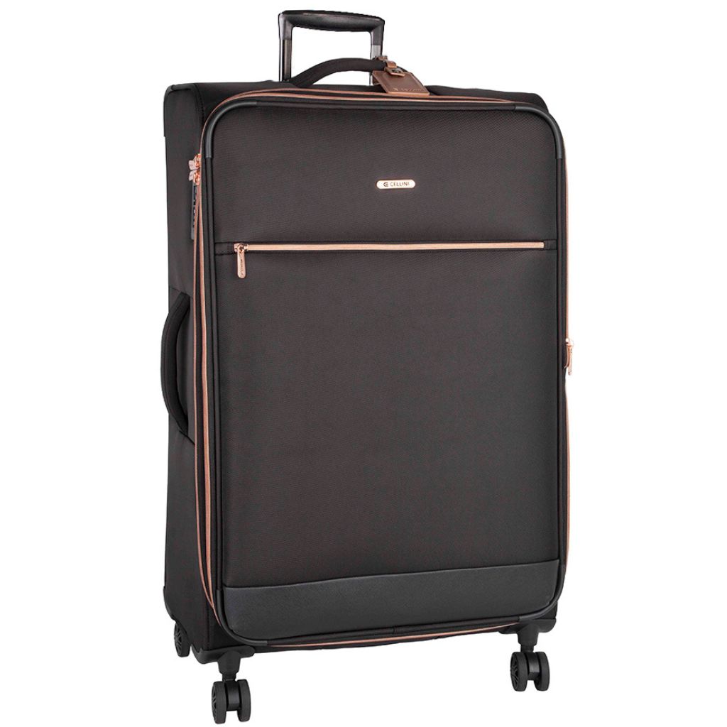 Cellini Allure Spinner Luggage Black 465 74cm Front3qrtr