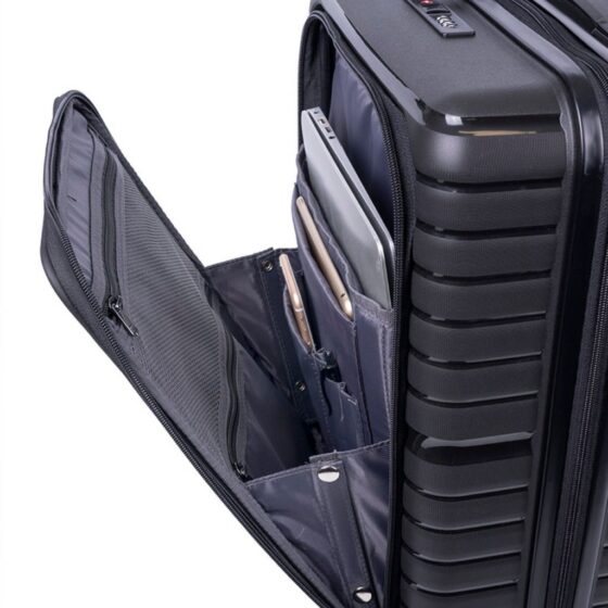 Cellini Bizlite Easy access 55cm Spinner 840 black front organiser jpg
