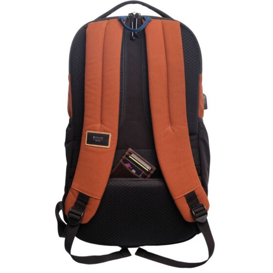 Cellini Explorer Digital Pro Backpack 49946 Rust Rear Pocket