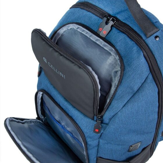 Cellini Explorer Mulit Pocket Backpack 49935 Navy Blue Organiser