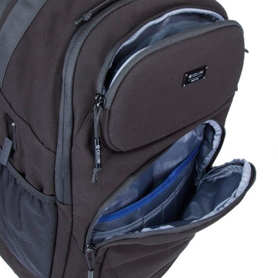 Cellini Explorer Pro Laptop Backpack Front Pouch 49951 Black Front Pockets