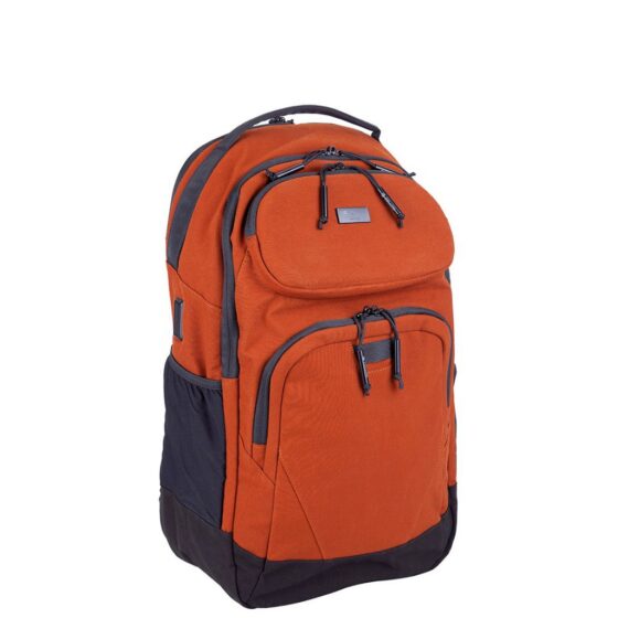Cellini Explorer Pro Laptop Backpack Front Pouch 49951 Rust Front3qrtr Primary