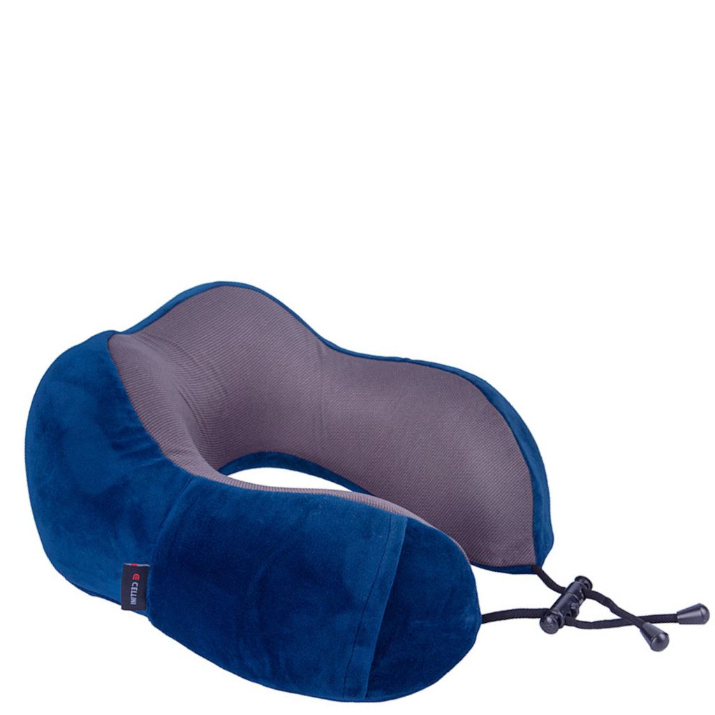 Cellini Folding Memory Pillow 33073 Blue Front3qrtr Primary