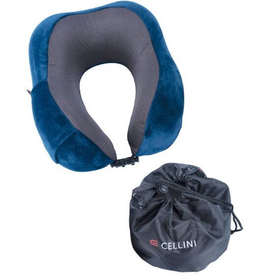 Cellini Folding Memory Pillow 33073 Blue With Pouch