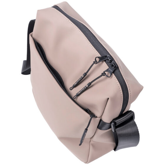 Cellini Hydro 00226 large crossbody taupe zippers jpg