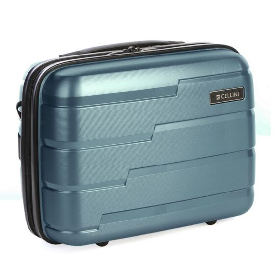 Cellini Microlite 86632 Beauty Vanity Case Blue Front3qrtr