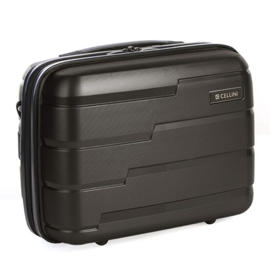 Cellini Microlite 86632 Beauty Vanity Case Black Front3qrtr