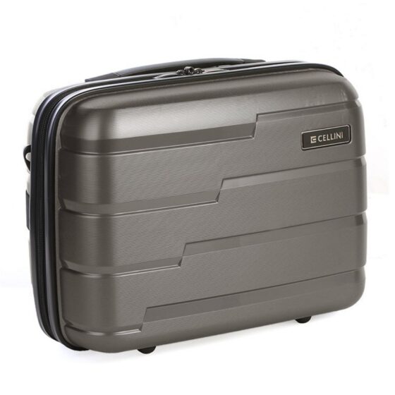 Cellini Microlite 86632 Beauty Vanity Case Charcoal Front3qrtr
