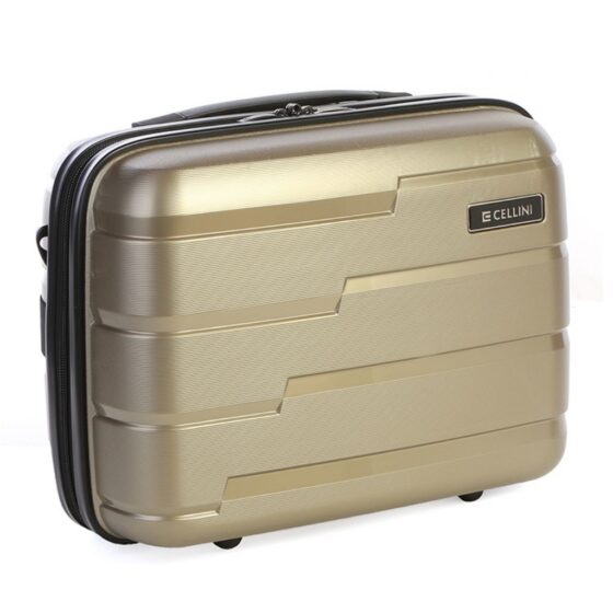 Cellini Microlite 86632 Beauty Vanity Case Gold Front3qrtr