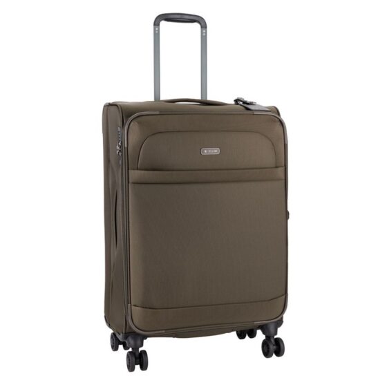 Cellini Microlite S 799 64cm MEdium check in spinner sandalwood brown front3qrtr jpg