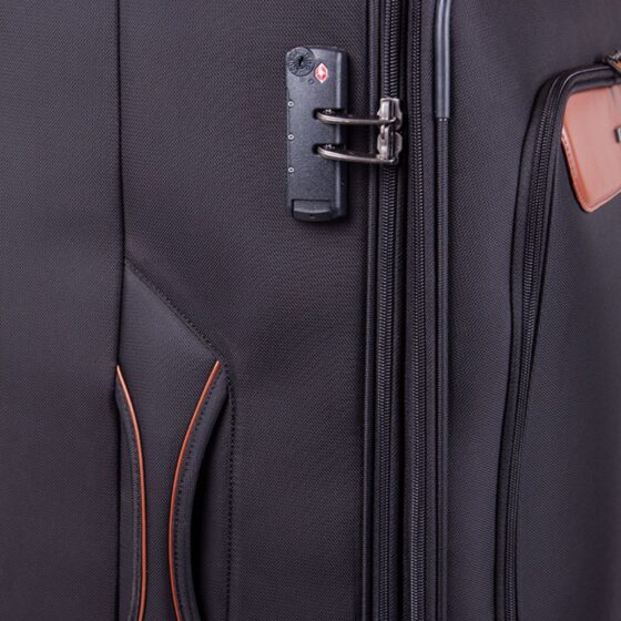 Cellini Monte Carlo 36574 Large Check In Black Tsa Lock