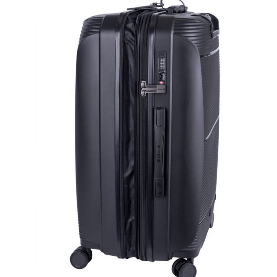 Cellini Qwest Spinner Luggage Expander 869 Black Check In Expander