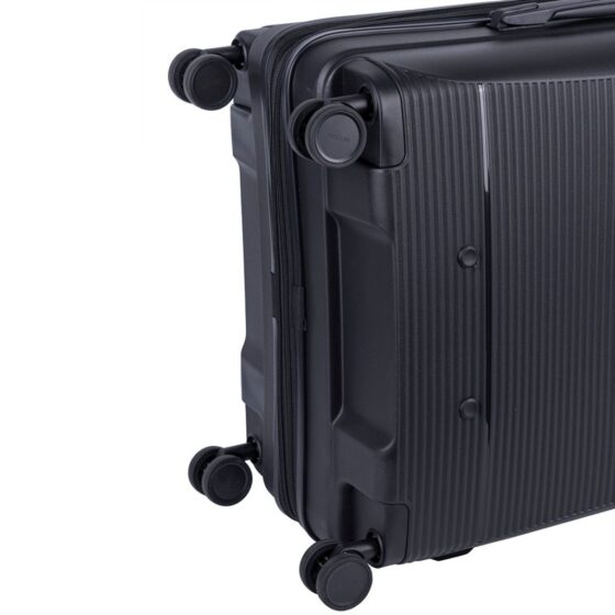Cellini Qwest Spinner Luggage Expander 869 Black Wheels