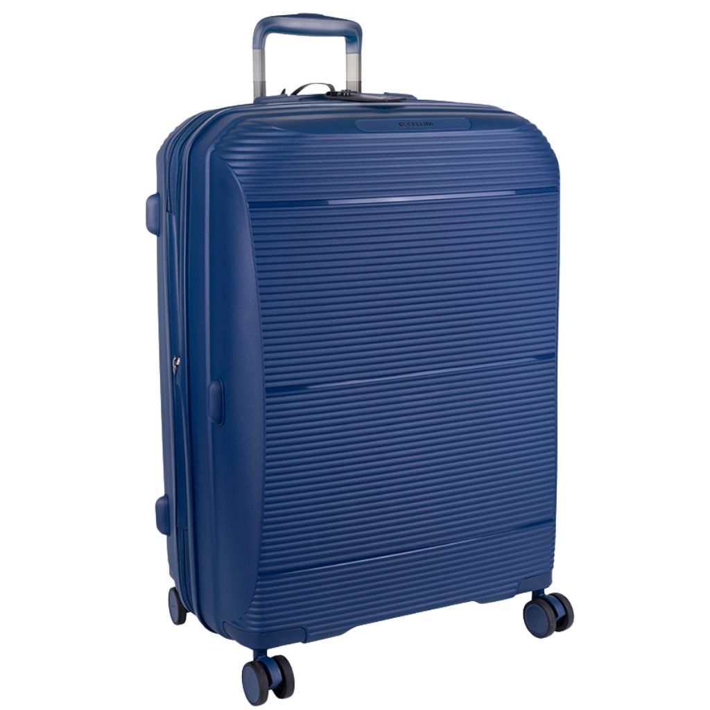 Cellini Qwest Spinner Luggage Expander 869 Navy 79 Front3qrtr