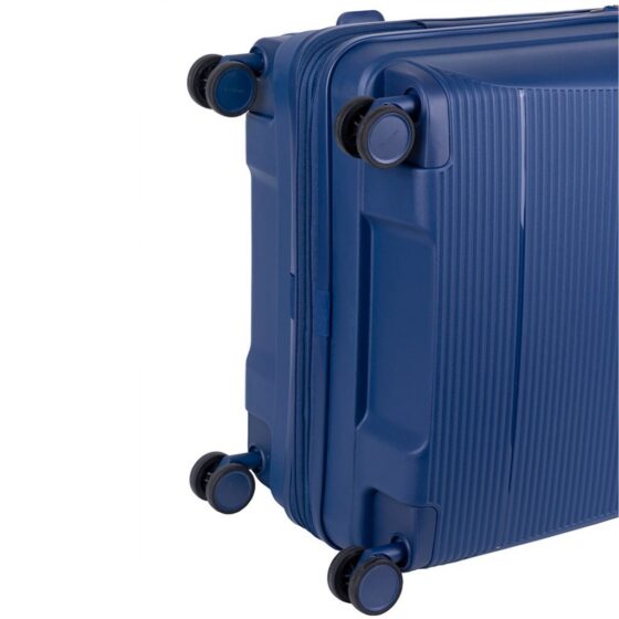 Cellini Qwest Spinner Luggage Expander 869 Navy Check In Wheels