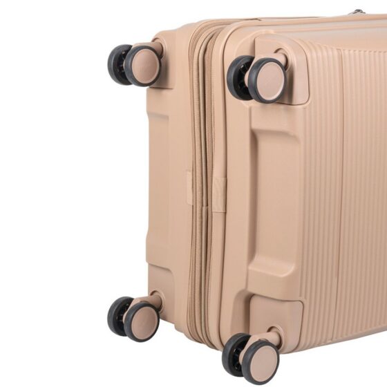 Cellini Qwest Spinner Luggage expander 869 Rock Brown Carry on spinner jpg