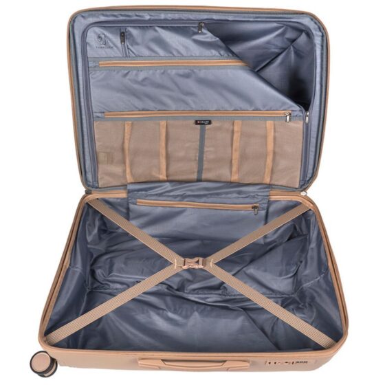 Cellini Qwest Spinner Luggage expander 869 Rock Brown Large interior jpg