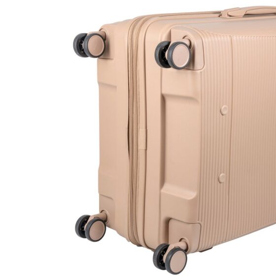 Cellini Qwest Spinner Luggage expander 869 Rock Brown Medium Spinner wheels jpg