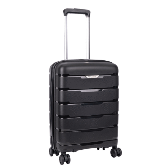 Cellini Rapido Spinner 20055 carry on spinner black front3qrtr png
