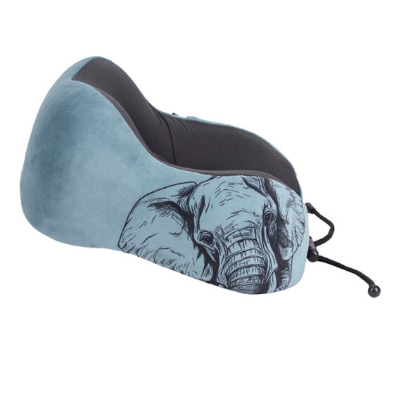 Cellini Safari Elephant IB33074 Neck Pillow with pouch navy side jpg