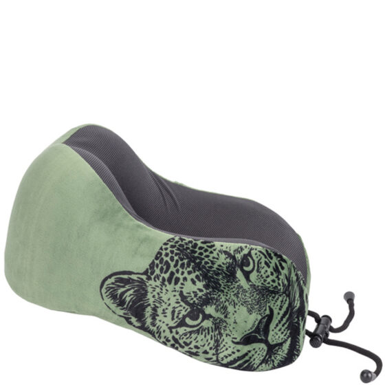 Cellini Safari Leopard IB33074 Neck Pillow with pouch green side jpg