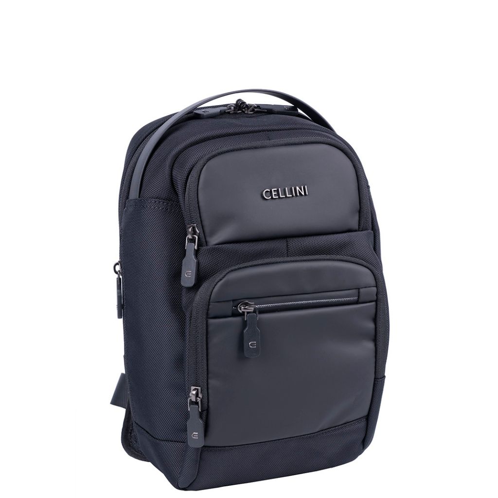 Cellini Sidekick Executive 48734 Crossbody Backpack Black Front3qrtr Primary