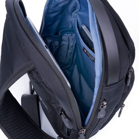 Cellini Sidekick Executive 48734 Crossbody Backpack Black Interior2