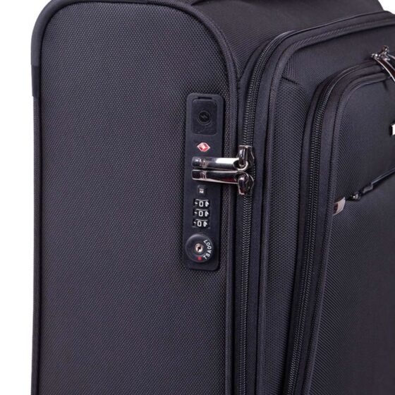Cellini Smartcase Spinner 183 Black 50cm Tsa Lock With Usb