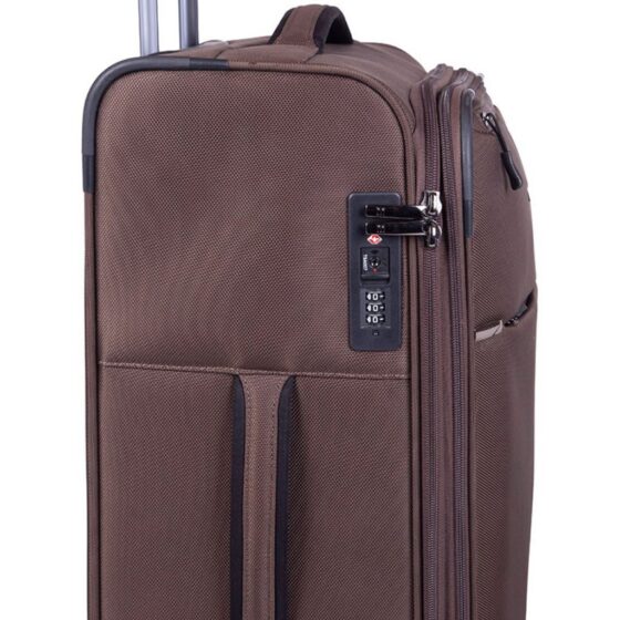 Cellini Smartcase Spinner Collection 183 Brown Check In Tsa Lock