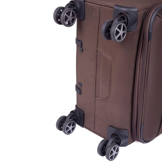 Cellini Smartcase Spinner Collection 183 Brown Check In Wheels