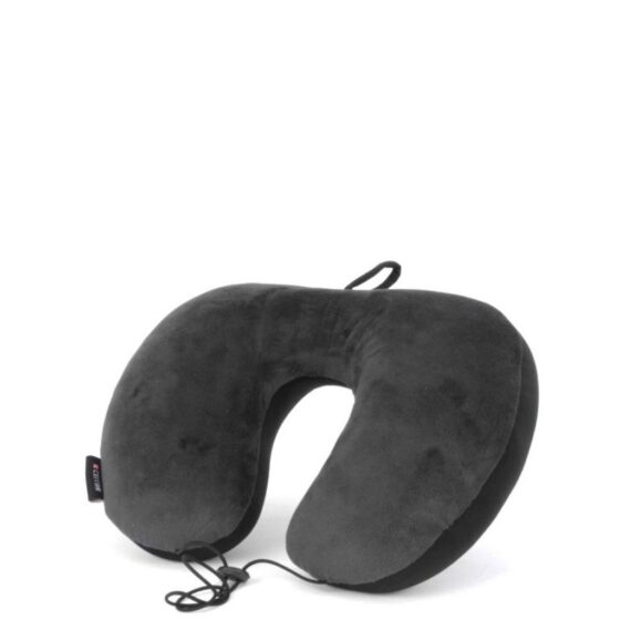 Cellini Suede Microbead Travel Pillow 33056 Black Front3qrtr Primary