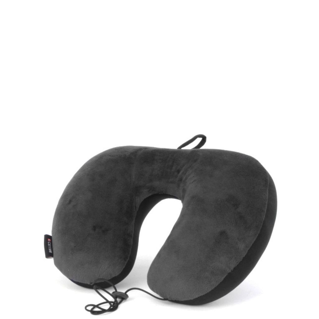 Travelon Cuscino Da Viaggio Microbead, Colore Carbone - Leggero E Compatto, Ideale Per Aereo, Treno E Auto
