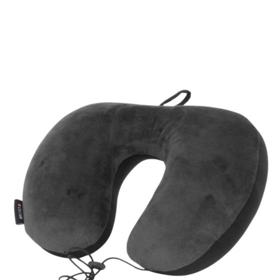 Cellini Suede microbead travel pillow 33056 black front3qrtr primary transp
