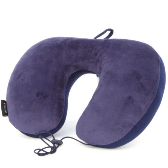 Cellini Suede Microbead Travel Pillow 33056 Navy Front3qrtr